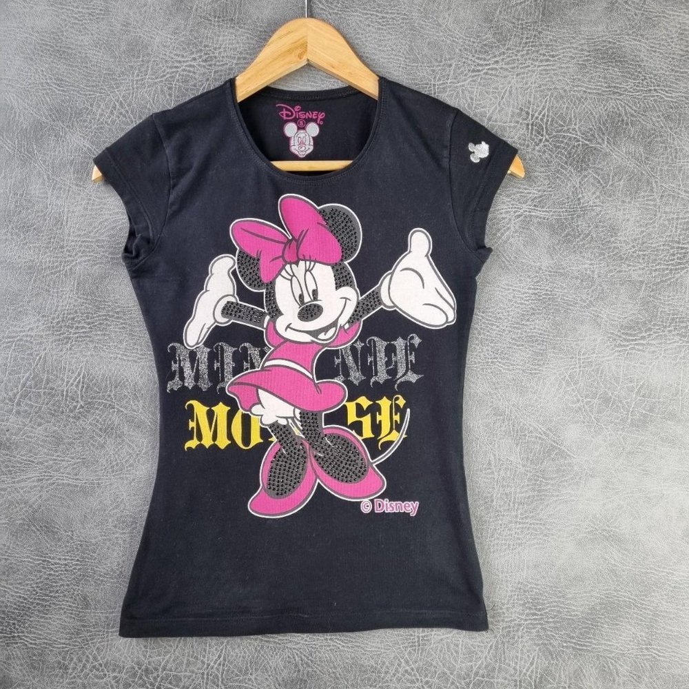 Disney T Shirt womens Minnie Mouse Graphic print Tee vintage - Picture 1 of 4